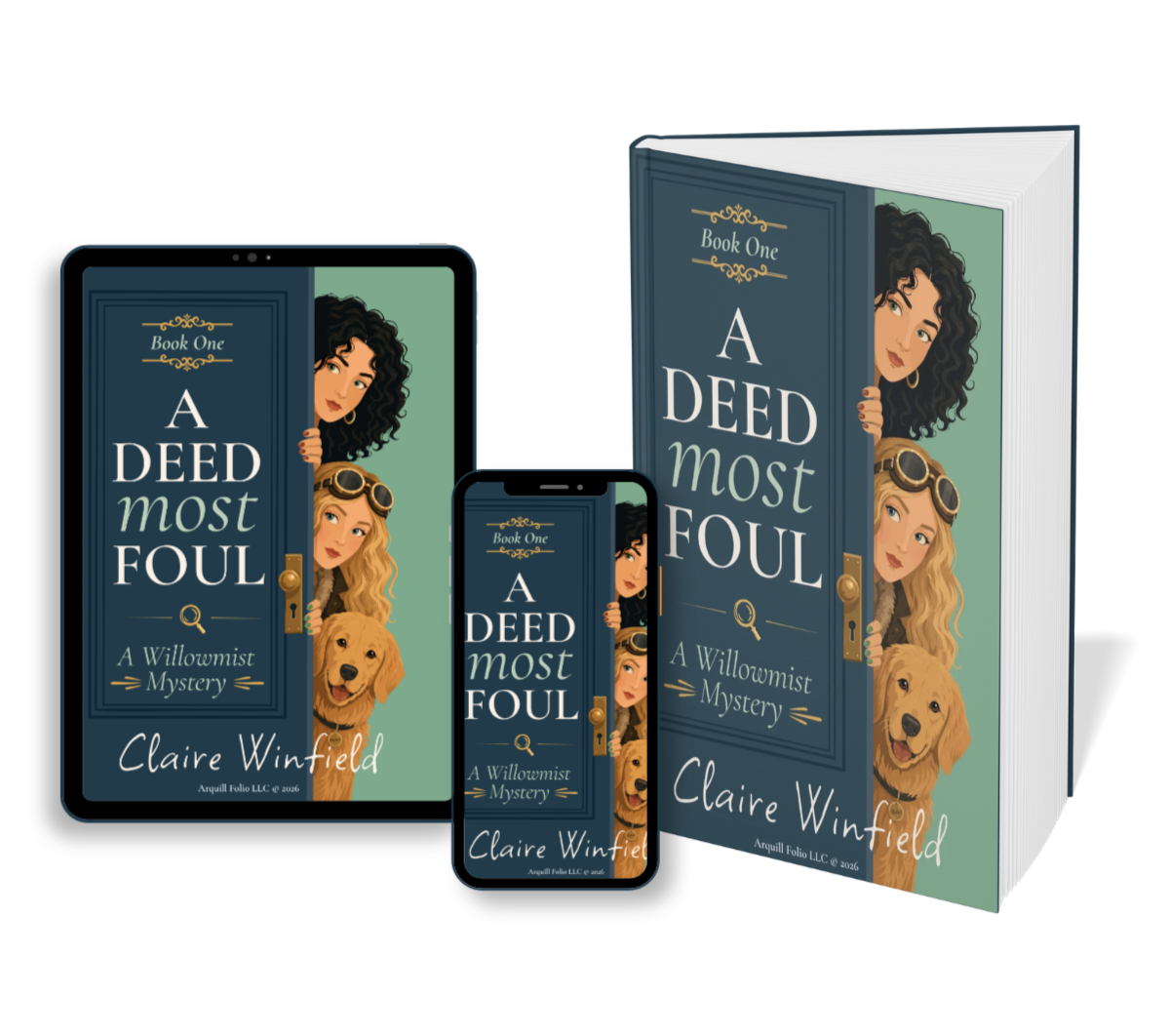 Book cover of A Deed Most Foul a cozy murder mystery book by author Claire Winfield